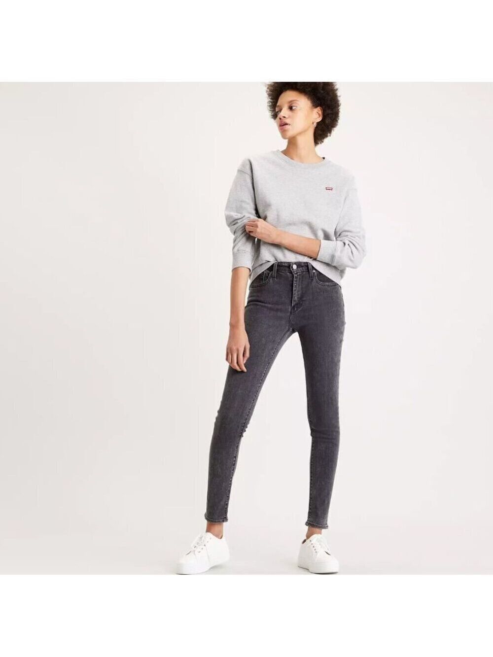 Levi's 721 High Rise Skinny Jeans Soft Black Size 29
